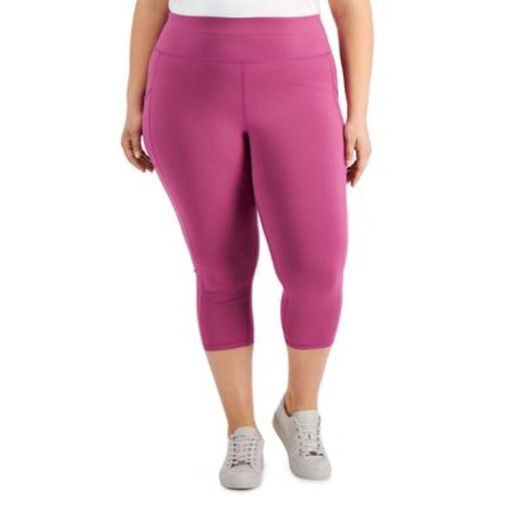 1.‎ ID Ideology Plus Size Cropped Leggings - Purple Cosmos